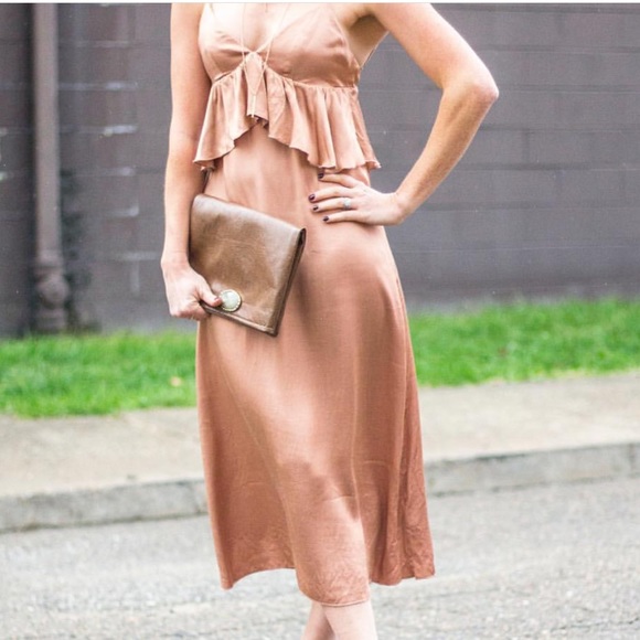 H&M Dresses & Skirts - Copper satin like dress